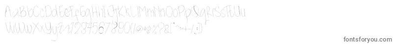 Шрифт Kidosplay Light – серые шрифты на белом фоне
