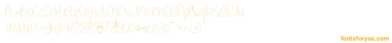 Kidosplay Light Font – Orange Fonts on White Background