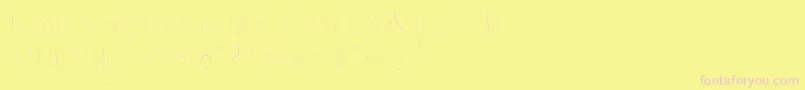 Kidosplay Light Font – Pink Fonts on Yellow Background