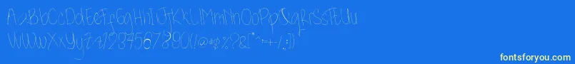 Kidosplay Light Font – Yellow Fonts on Blue Background