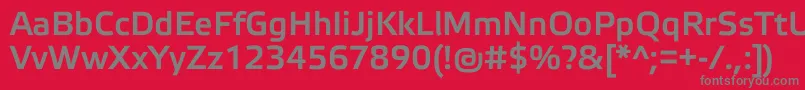 Czcionka ElektraMediumPro – szare czcionki na czerwonym tle