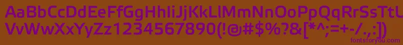 ElektraMediumPro Font – Purple Fonts on Brown Background