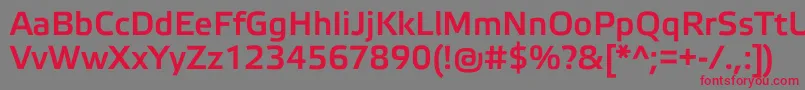 ElektraMediumPro Font – Red Fonts on Gray Background