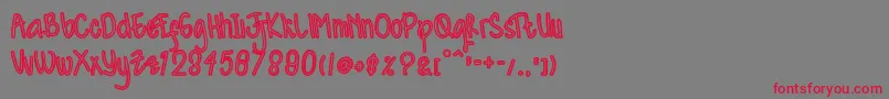 Police Kidosplay Outline – polices rouges sur fond gris