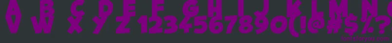 Kids Magazine Font – Purple Fonts on Black Background