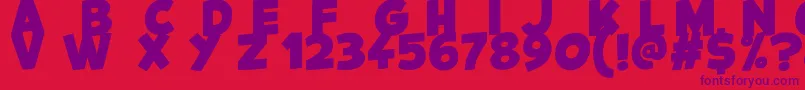 Kids Magazine Font – Purple Fonts on Red Background
