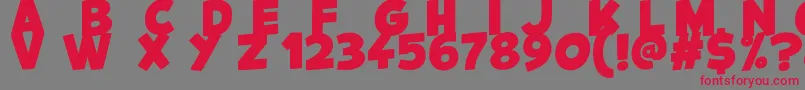 Kids Magazine Font – Red Fonts on Gray Background