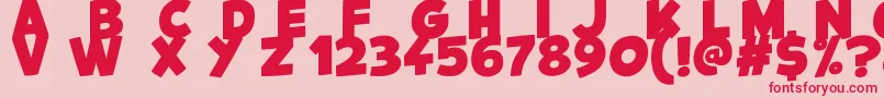 Kids Magazine Font – Red Fonts on Pink Background
