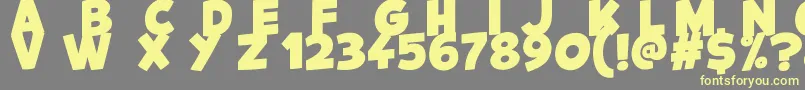 Kids Magazine Font – Yellow Fonts on Gray Background