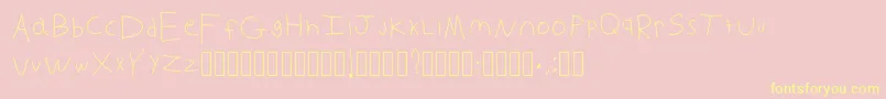 Kids Regular Font – Yellow Fonts on Pink Background