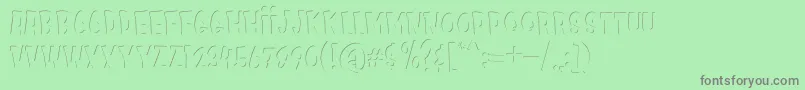 Kids Zone Inner-Schriftart – Graue Schriften auf grünem Hintergrund
