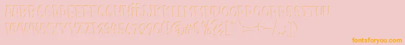 Kids Zone Inner-Schriftart – Orangefarbene Schriften auf rosa Hintergrund