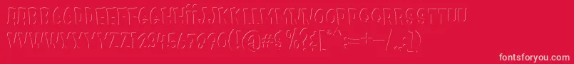 Kids Zone Inner-Schriftart – Rosa Schriften auf rotem Hintergrund
