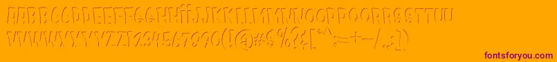 Kids Zone Inner-Schriftart – Violette Schriften auf orangefarbenem Hintergrund