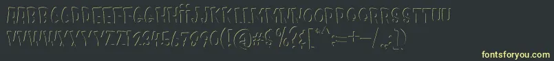 Kids Zone Inner Font – Yellow Fonts on Black Background