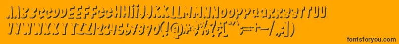 Шрифт Kids Zone Shadow – чёрные шрифты на оранжевом фоне