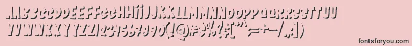 Kids Zone Shadow-fontti – mustat fontit vaaleanpunaisella taustalla