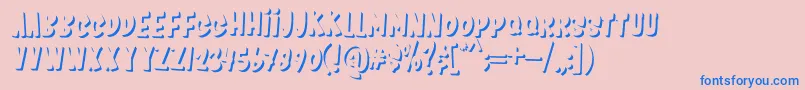 フォントKids Zone Shadow – ピンクの背景に青い文字