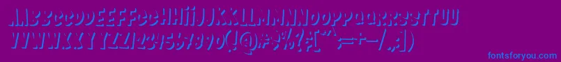 フォントKids Zone Shadow – 紫色の背景に青い文字