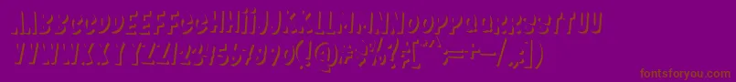 Kids Zone Shadow-fontti – ruskeat fontit violetilla taustalla
