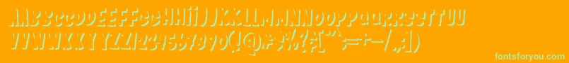 Kids Zone Shadow Font – Green Fonts on Orange Background