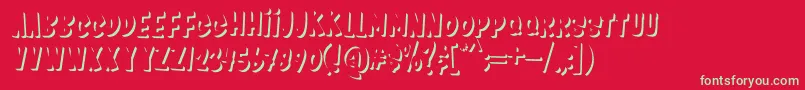 Kids Zone Shadow Font – Green Fonts on Red Background