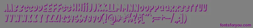 Kids Zone Shadow-fontti – violetit fontit harmaalla taustalla