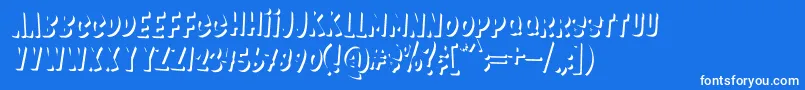 Шрифт Kids Zone Shadow – белые шрифты на синем фоне