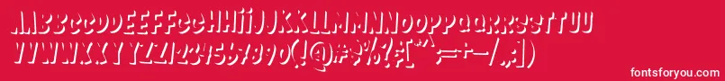 フォントKids Zone Shadow – 赤い背景に白い文字