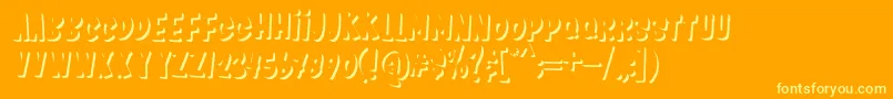 Kids Zone Shadow Font – Yellow Fonts on Orange Background