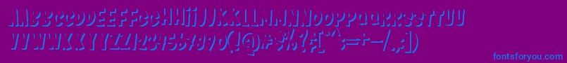 Kids Zone Shadow-Schriftart – Blaue Schriften auf violettem Hintergrund