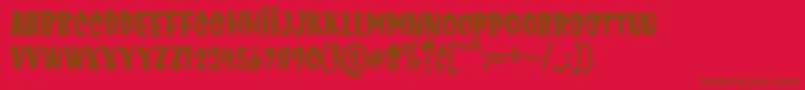 Kids Zone Font – Brown Fonts on Red Background