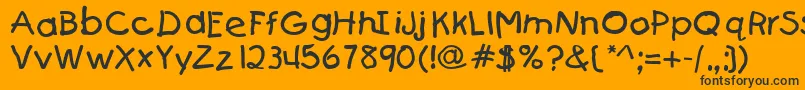 KIDS Font – Black Fonts on Orange Background