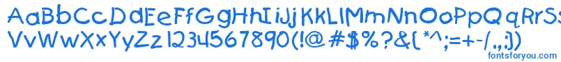 Шрифт KIDS – синие шрифты на белом фоне