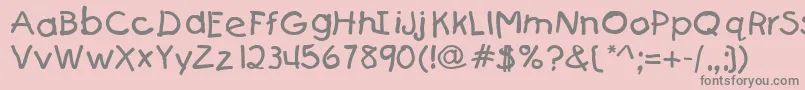 フォントKIDS – ピンクの背景に灰色の文字