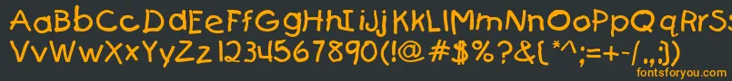フォントKIDS – 黒い背景にオレンジの文字
