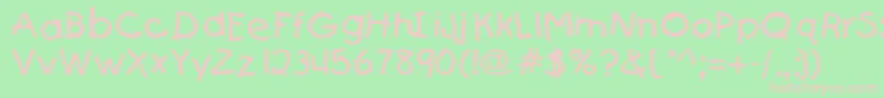 KIDS Font – Pink Fonts on Green Background