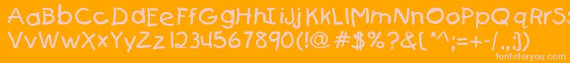 KIDS Font – Pink Fonts on Orange Background