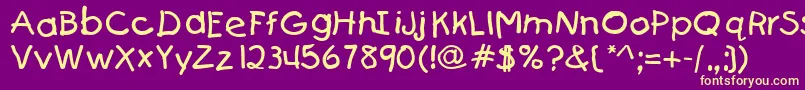 KIDS Font – Yellow Fonts on Purple Background