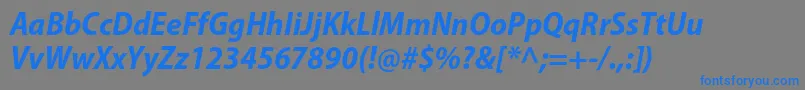 MyriadproBoldsemicnit Font – Blue Fonts on Gray Background