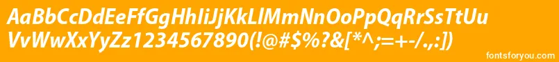 MyriadproBoldsemicnit Font – White Fonts on Orange Background