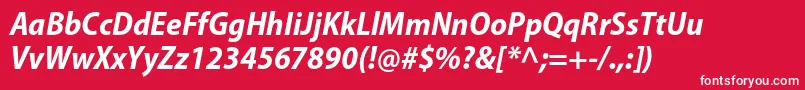 MyriadproBoldsemicnit Font – White Fonts on Red Background