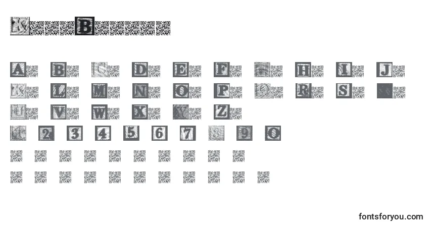 Schriftart KidsBlocks – Alphabet, Zahlen, spezielle Symbole