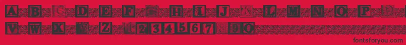 フォントKidsBlocks – 赤い背景に黒い文字