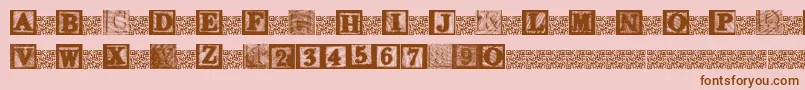 Шрифт KidsBlocks – коричневые шрифты на розовом фоне