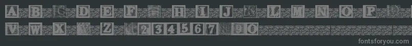フォントKidsBlocks – 黒い背景に灰色の文字