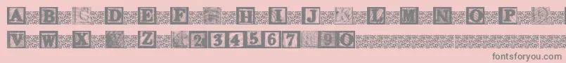 フォントKidsBlocks – ピンクの背景に灰色の文字
