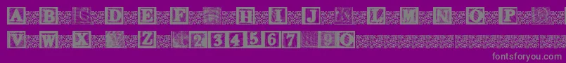 フォントKidsBlocks – 紫の背景に灰色の文字