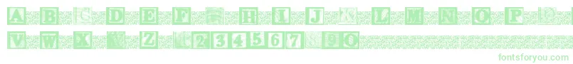 KidsBlocks Font – Green Fonts on White Background