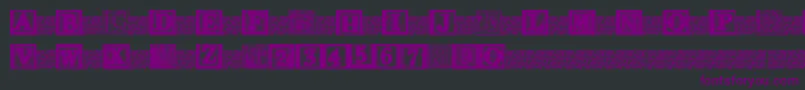 Шрифт KidsBlocks – фиолетовые шрифты на чёрном фоне